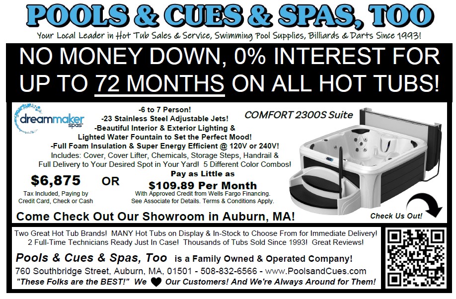 hot tub ad 2 pools cues 2025