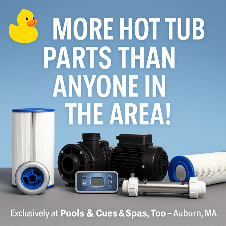more hot tub parts than anyone in the area