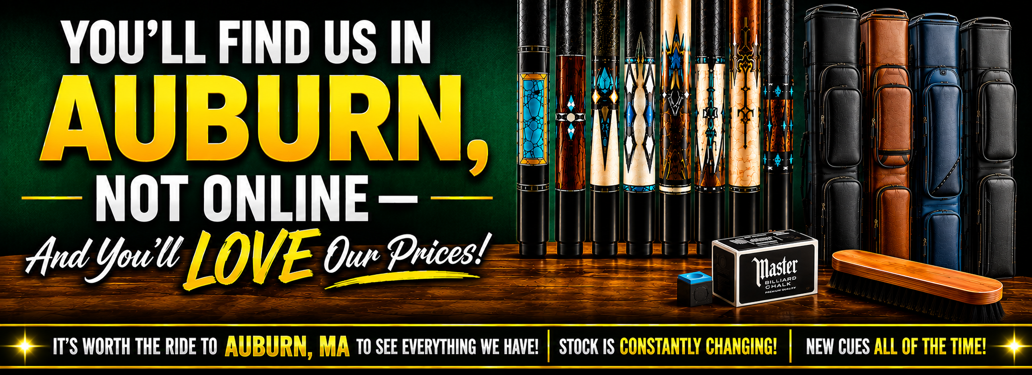 youll find us in auburn not online pools cues